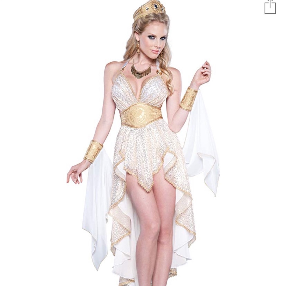 Glamorous goddess costume.